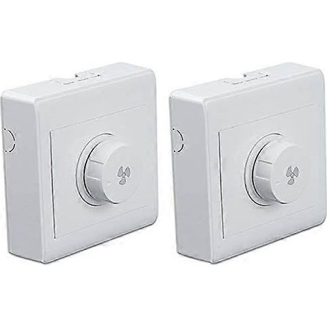 Ensemble de 2 variateurs de vitesse progressifs pour ventilateur de plafond avec interrupteur mural 220 V 10 A pour variateur 300 W (1/5)