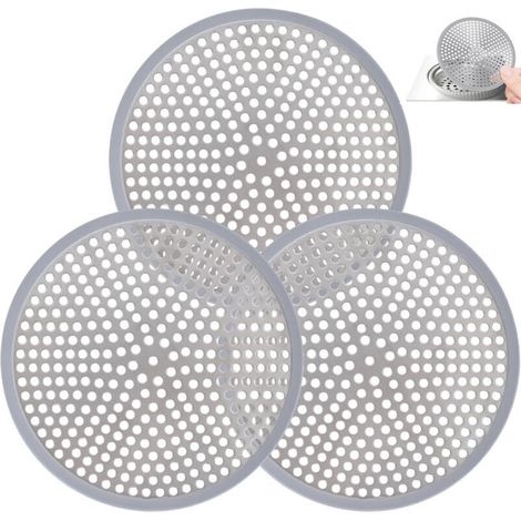Lot de 3 filtres de vidange en acier inoxydable 11,8 cm – Résistance à la corrosion – Pour baignoire, cuisine, salle de bain, douche (1/5)