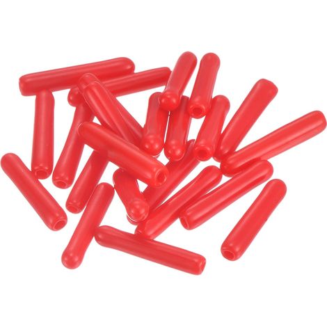 100pcs Embouts en Caoutchouc 1.3 mm ID pour Tube Métallique Rouge (1/5)