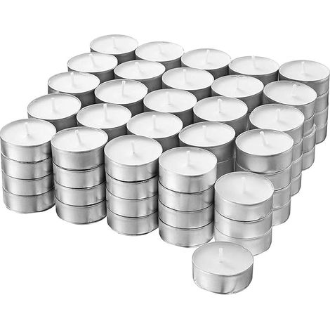 200 pièces avec cire de thé blanc, temps de combustion 4 heures, sans parfum, diamètre 37mm (1/5)