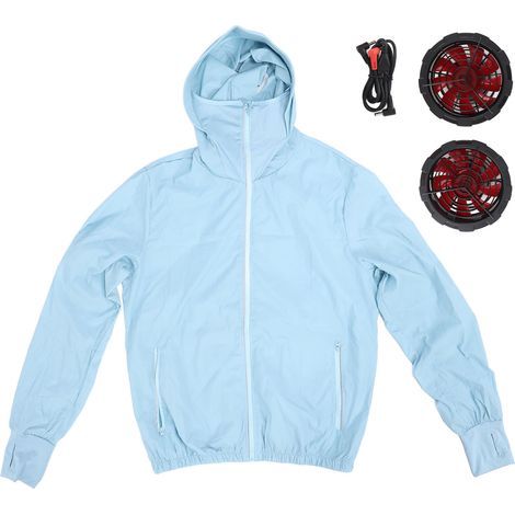 Cooling, air-conditioned work jacket - 3 speeds, USB powered, high airflow, UV resistant, size XL (1/5)