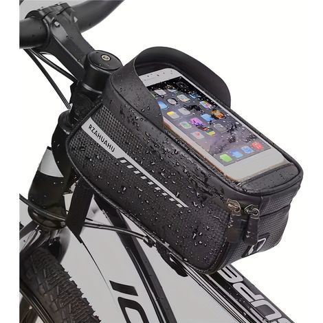 Sacoche pour téléphone de vélo - Matériau EVA, compatible écran tactile/protection pluie/capacité 1,5 L (1/5)