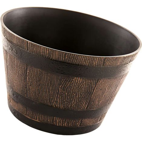 Grand pot de fleurs moderne en plastique avec trous x1