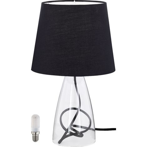 Lampada da tavolo a LED 3 watt lettura lampada a risparmio energetico illuminazione faretti in vetro tessile (1/5)