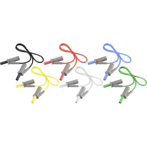 VOLTCRAFT MSB-501 KIT puntali Spina a banana 4 mm Spina a banana 4 mm 25.00 cm 12 pz. (1/5)