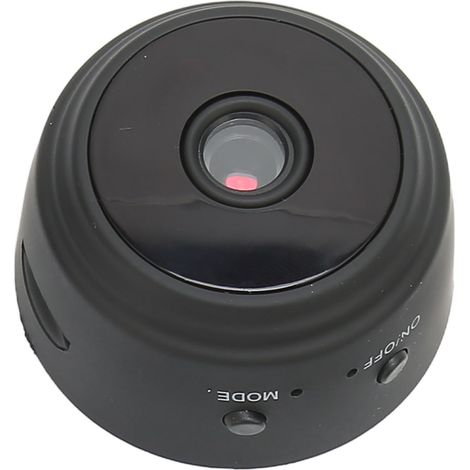 Mini caméra WiFi 1080p rechargeable avec vision nocturne et rotation à 360°, idéale pour la maison ou le bureau.