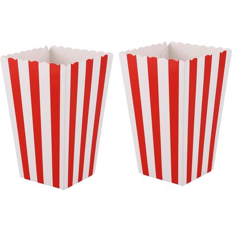 Schachteln Popcorntüten für Filmpartys rote Farbe