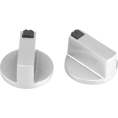 1 Paire Commutateur de Commande Cuisinière Boutons en Alliage de Zinc et Acier Inoxydable pour Cuisine Poêle à Gaz Four Table de Cuisson Métal 6mm (1/5)