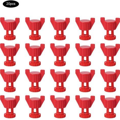 Ensemble de boulons et écrous en plastique pour fenêtres de ventilation, accessoires agricoles, 20 pièces rouges (1/5)