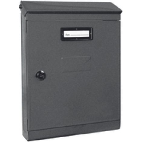 1PZ CASSETTA POSTALE MOD.EVOLUZIONE CON TETTO E SERRATURA A CILINDRO H.320 GRIG.M. (1/2)