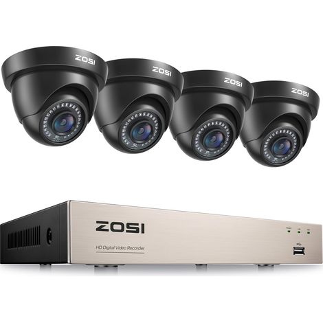 H.265+ 1080P Kit Caméra de Surveillance 8CH 5MP Lite Enregistreur DVR sans Disque Dur 24m Vision Nocturne Détection de Mouvement Alerte Instantanée et Accès à Distance Via App (1/5)