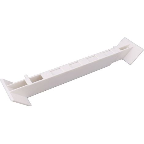 Barre de rangement d'angle pour douche, barre de rangement d'angle télescopique auto-adhésive en plastique pour salle de bain, clôture de camping-car (1/5)