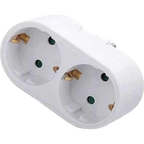 Bouche de Conversion européenne, fiche de Conversion de Type européen 1 à 2 Voies Adaptateur d'alimentation International Adaptateur 16a 250v