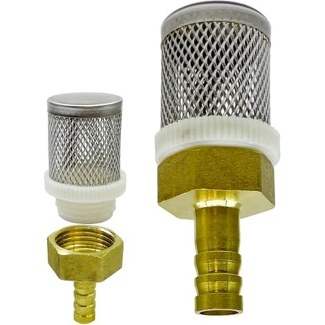 Filtre en cuivre de 10 mm de diamètre, raccord de tuyau de 10 mm de diamètre, filtre de tuyau de jardin, piscine, filtre de tuyau d'aquarium, crépines d'aspiration utilisées pour enlever les (1/5)