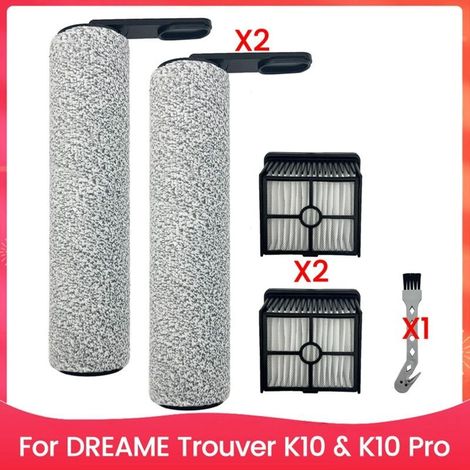 Ensemble brosse, rouleau et filtre pour l'aspirateur eau et poussière sans fil Find K10 Pro. Pièces détachées. (1/4)