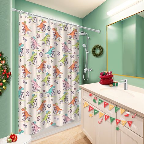 Rideau douche polyester 180x180 stylé bâche de douche pour une touche de gaieté et de couleur (1/5)