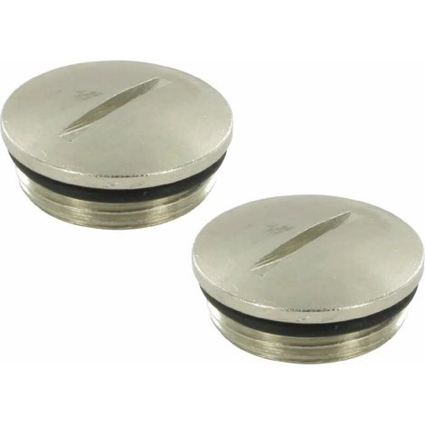 2x Bouchon obturateur vis de blocage pour presse étoupe en laiton filetage métrique Fermeture Câbles Fils Etanchéité Protection Bouton, M12 x 1,50 (1/2)