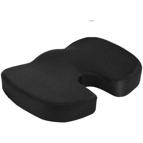 Cojín ergonómico de espuma viscoelástica para asiento, 45 × 35 × 7 cm, con soporte lumbar y sacro, ideal para sillas de oficina, coche y trabajo. (1/5)