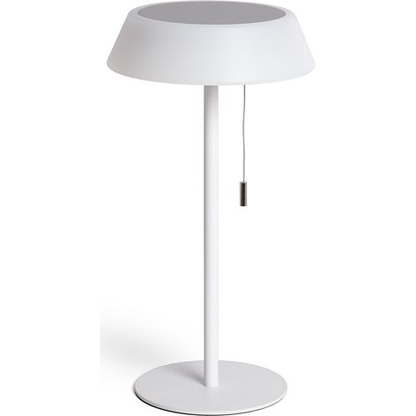 Lámpara de Mesa Solar Exterior LED 1.2W Metal Aldana Blanco (1/5)