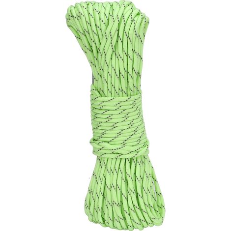 Corde Réfléchissante 4mm 31m - Paracorde Fluorescente pour Tente, Camping et Randonnée (1/5)