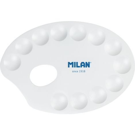 Paleta para mezclas de la marca Milan, fabricada en plástico blanco y de forma ovalada.
CaracterÃsticas:
-Tipo: Paleta para mezclas
-Material: Plá