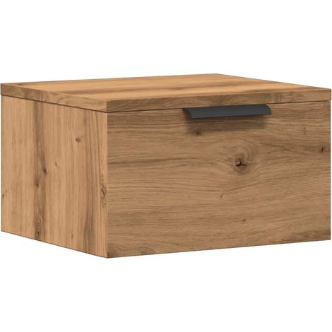 Maison Exclusive - Mesita de noche de pared roble artisan 34x30x2