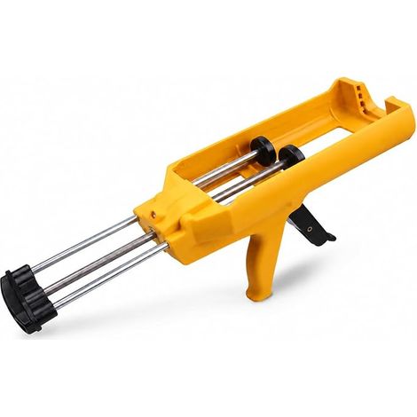 Dual Silicone Caulking Gun, Cartridge Caulking Gun for Dual Components (Mixing Ratio 1:1) up to 400ml Manual Applicator Gun for Adhesives, Sealants, Epoxy (1/5)
