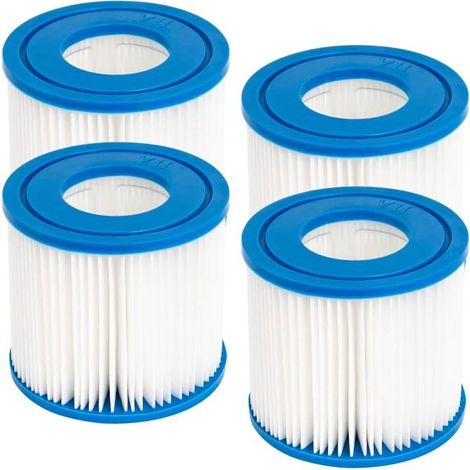Lot de 4 Cartouches filtrantes pour Intex Type D VII, Cartouche de Rechange Compatible avec Les Cartouches filtrantes pour Best-Way Type D piscines Spa à Ressort Chaud (1/5)