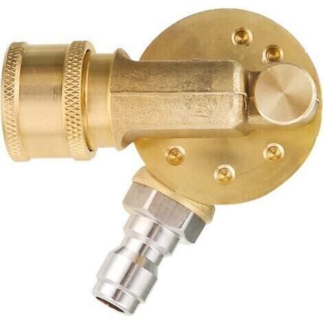 Raccord de nettoyeur de gouttière, coupleur pivotant pour buse de nettoyeur haute pression, rotation à 240 degrés, connexion rapide de 6,35 mm, 4500 PSI (1/5)