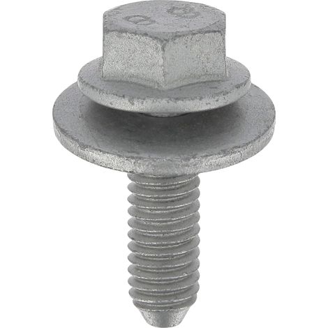 Vis Hexagonale à Embase Spéciales Carrosserie - Fixation Carrosserie et Pièces Mécaniques - M6-1.00 x 20 mm - Réf. 42724 - Boîte de 100 (1/3)