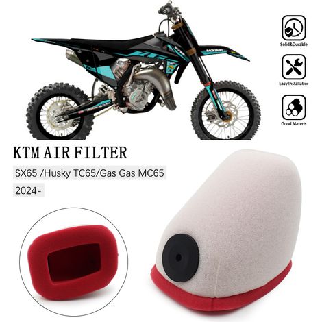 Suitable for KTM SX65 2024, Husky TC65 2024 and Gas Gas MC65 models (24 air filter sponges)