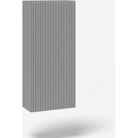 Wandhängender Badezimmerschrank mit Push-to-Open Tür, reversibel – Modell Venere - Grau