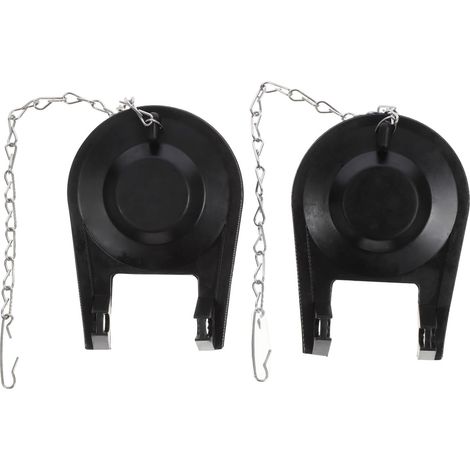 Lot de 2 Clapets de Chasse D'eau en Pvc Noir, Faciles à Installer (1/5)