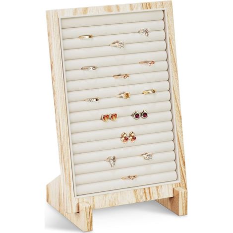 Porte Bagues Affichage, Présentoir Bagues en Bois, Porte Bijoux (1/3)