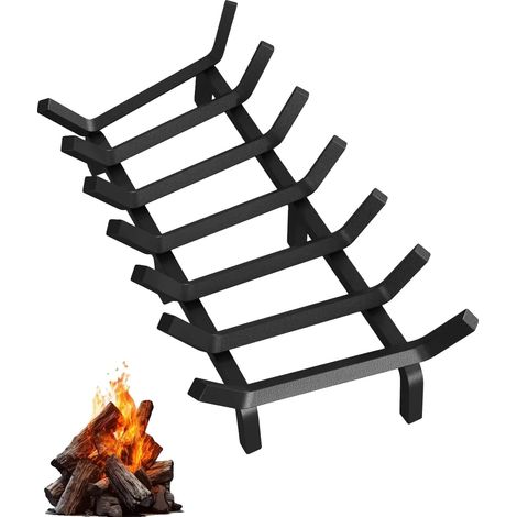 Rejilla para chimenea, acero resistente, diseño de flujo de aire mejorado, 60,96 cm (1/2)