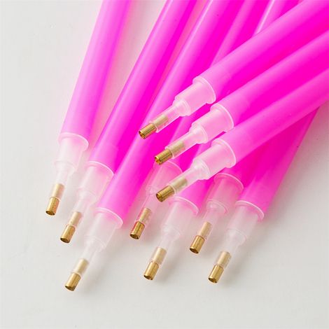 Lot de 10 pinceaux à double embout pour peinture diamant, pinceaux pour broderie et peinture diamant DIY
