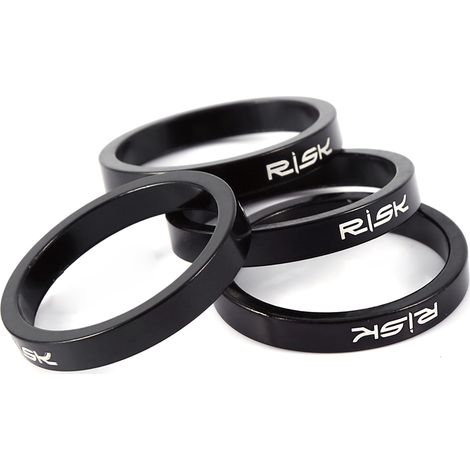 entretoises de direction en aluminium durable de 5 mm pour VTT (noires, 5 mm) (1/5)