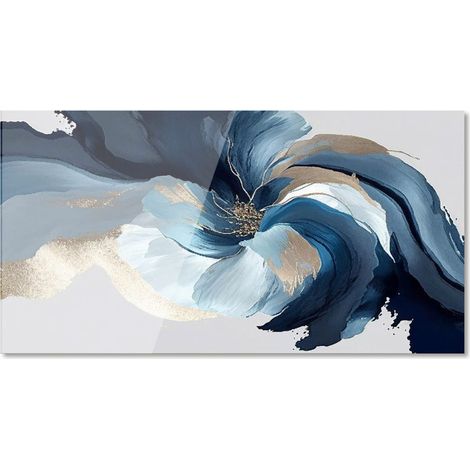 Lupia Quadro Moderno Stampa su Vetro Temperato ABSTRACT FLOWER 73x139 cm, Alta Definizione e Lucentezza di Colori, Design Elegante per Soggiorno, Camera, Ufficio, Facile da Appendere (1/4)