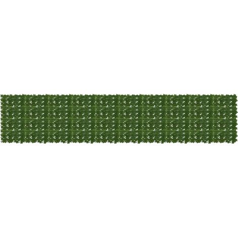 vidaXL Schermo per balcone con foglie Verde 500 x 100 cm