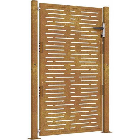 Gartentor 105 x 155 cm Cortenstahl Quadratisches Design vidaXL