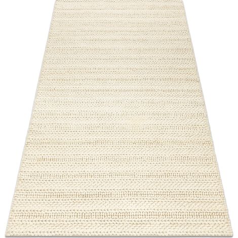 Tappeto in lana TAHAR 99002B crema - TESSUTO A MANO, Linee  beige 120x180 cm