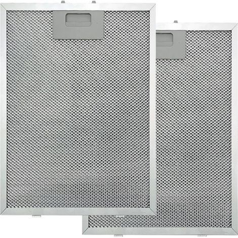Pack of 2 Grease Filters, Aluminum, Universal, Cooker Hood, Kitchen (1/5)