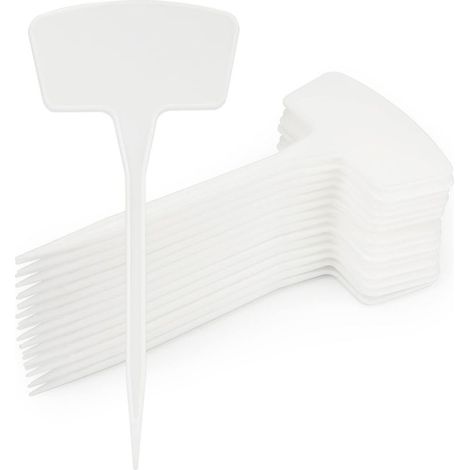 Étiquettes pour plantes 30 x 26,5 cm, étiquettes pour jardin extérieur, grandes étiquettes en plastique pour légumes, étiquettes blanches pour semis (1/5)