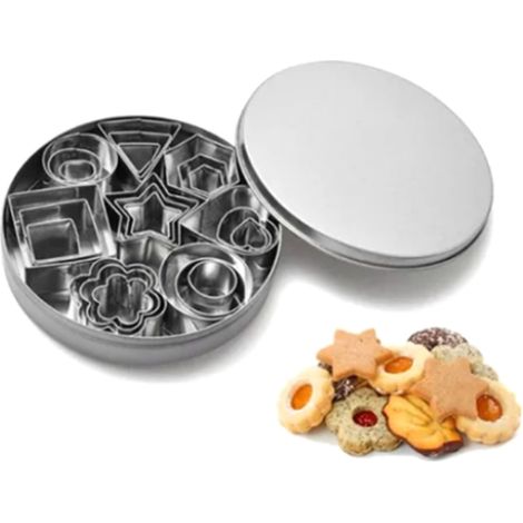 Ensemble de 24 emporte-pièces, 430 pièces, en acier inoxydable, pour la pâtisserie et la cuisine, en forme de fruits et légumes. (1/5)
