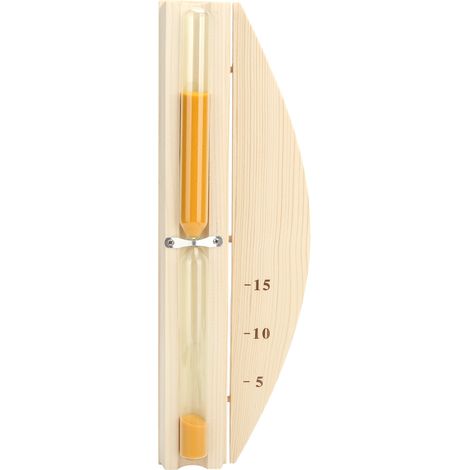 Sablier de Salle de Sauna  Sablier Murale 15 Minutes  Timer Bois et Verre pour Sauna à la Maison (1/5)