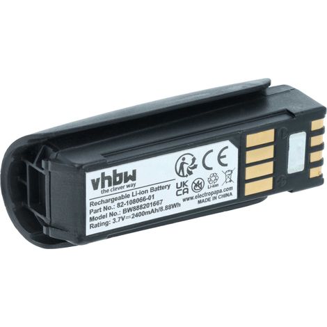 vhbw batteria compatibile con Zebra MT2000, MT2070, MT2090 lettore di codici a barre, POS (2400mAh, 3,7V, Li-Ion)