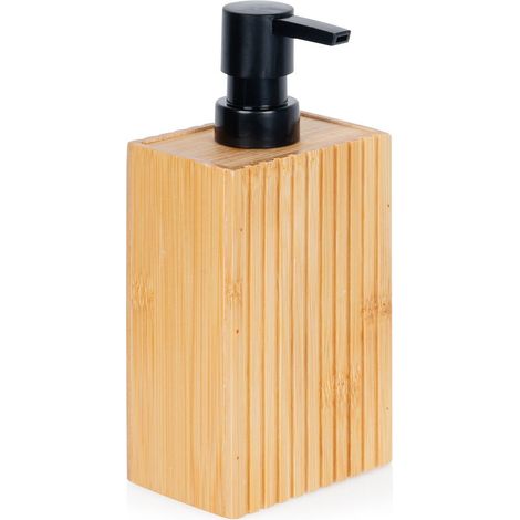 Dispenser di sapone per le mani in bambù per il bagno, elegante, 280 ml (1/5)