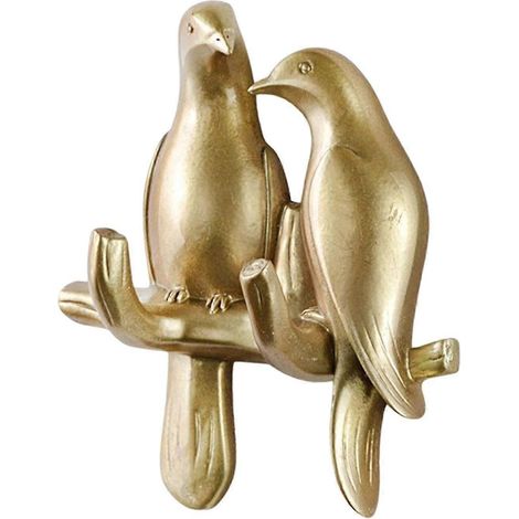 Vogelhaken, Wandhänger für Kleideraufbewahrung, Hängeregal für Schlafzimmer-L Gold (1/5)