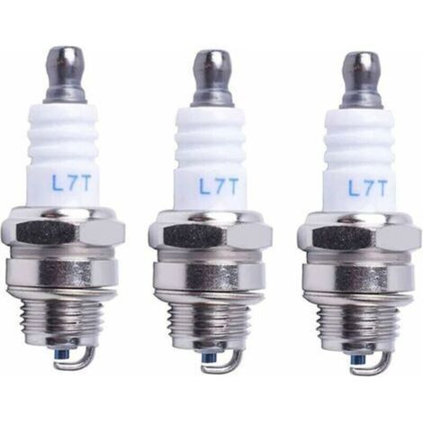 L7T Zündkerze für Kettensägen, Rasenmäher und Kleinmotoren, kompatibel mit STIHL, Husqvarna, NGK BPMR7A 4626, entspricht RCJ6Y, Champion, Bosch WSR6F, 3er-Pack