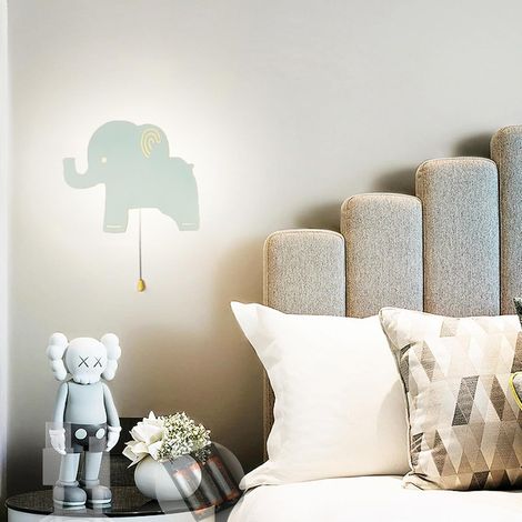 Applique murale LED White Elephant, 3 couleurs 2700K-6500K, rechargeable par USB, pour enfants (1/5)